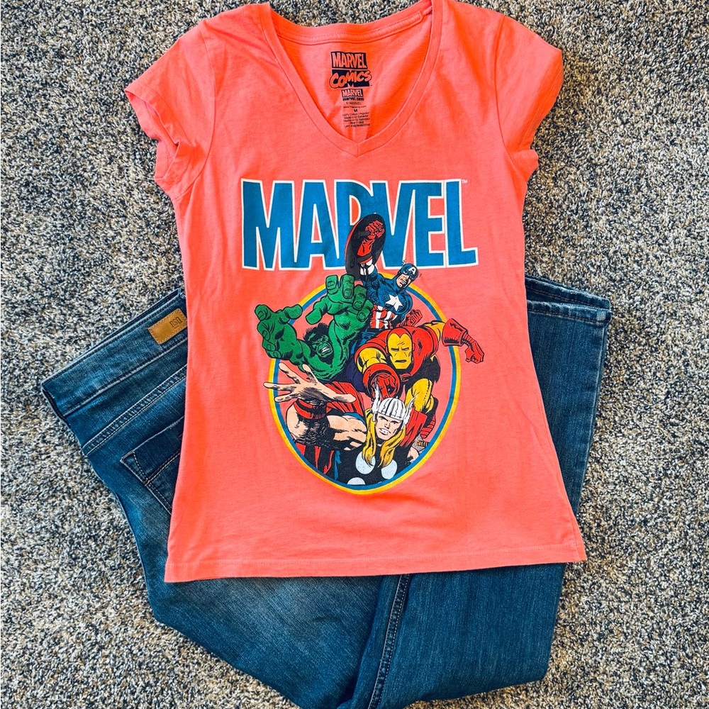 Marvel Kids Coral Superhero T-Shirt